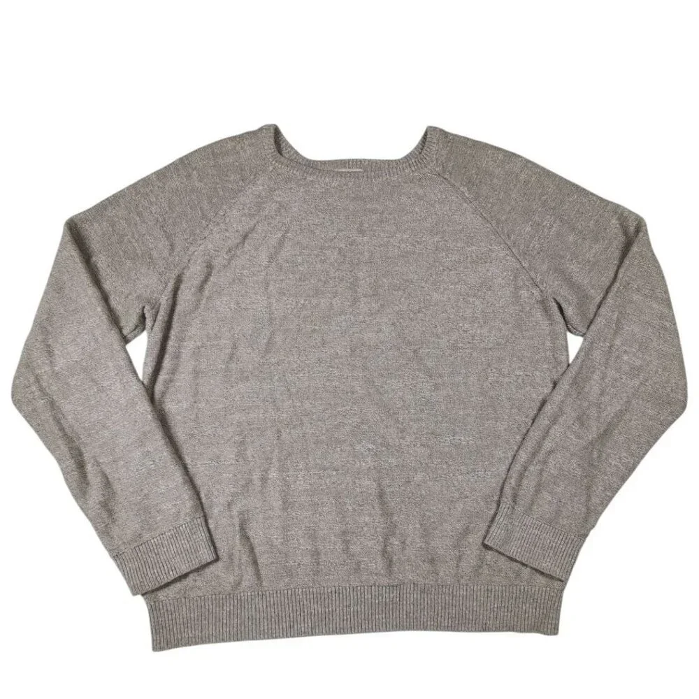 L.L. Bean Organic Cotton Sweater Mens Large Crewneck Knit Classic